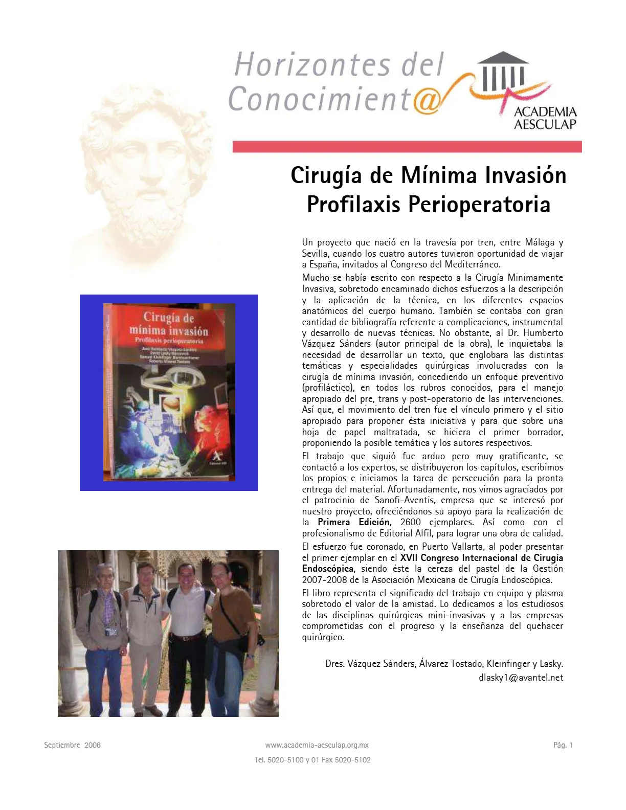 Portada Horizontes del Conocimiento No. 2 | Septiembre 2008