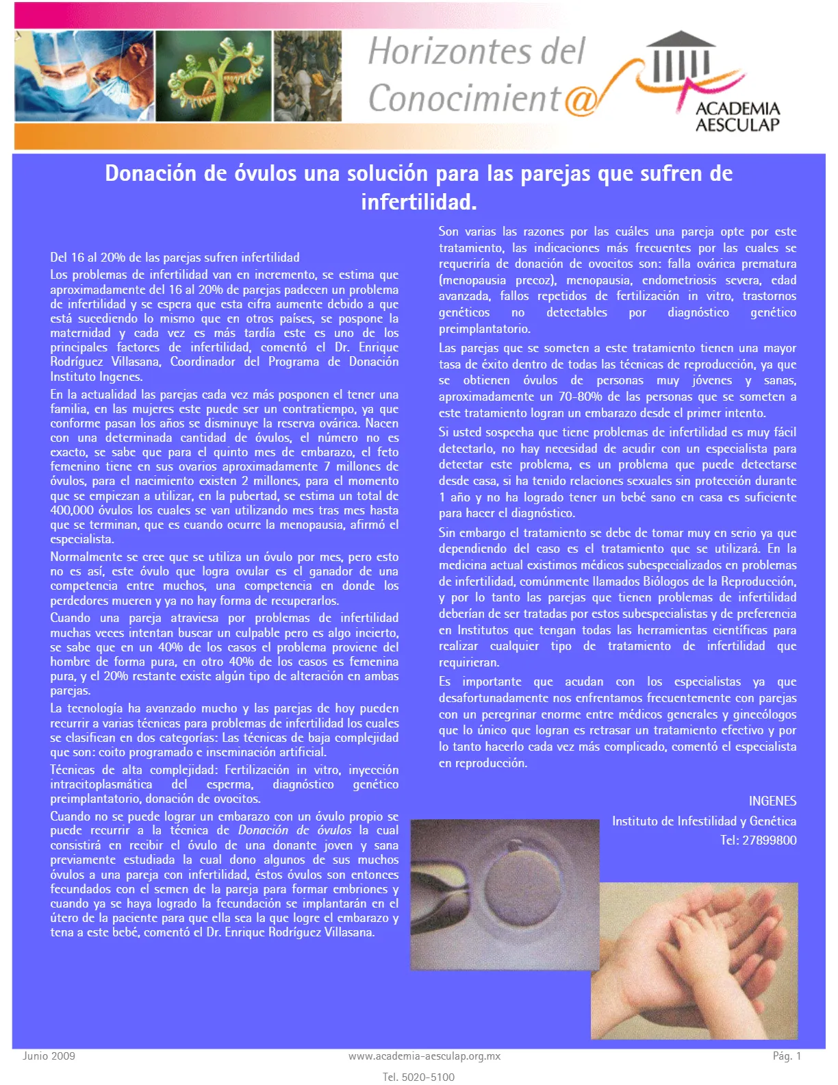 Portada Horizontes del Conocimiento No. 10 | Mayo 2009