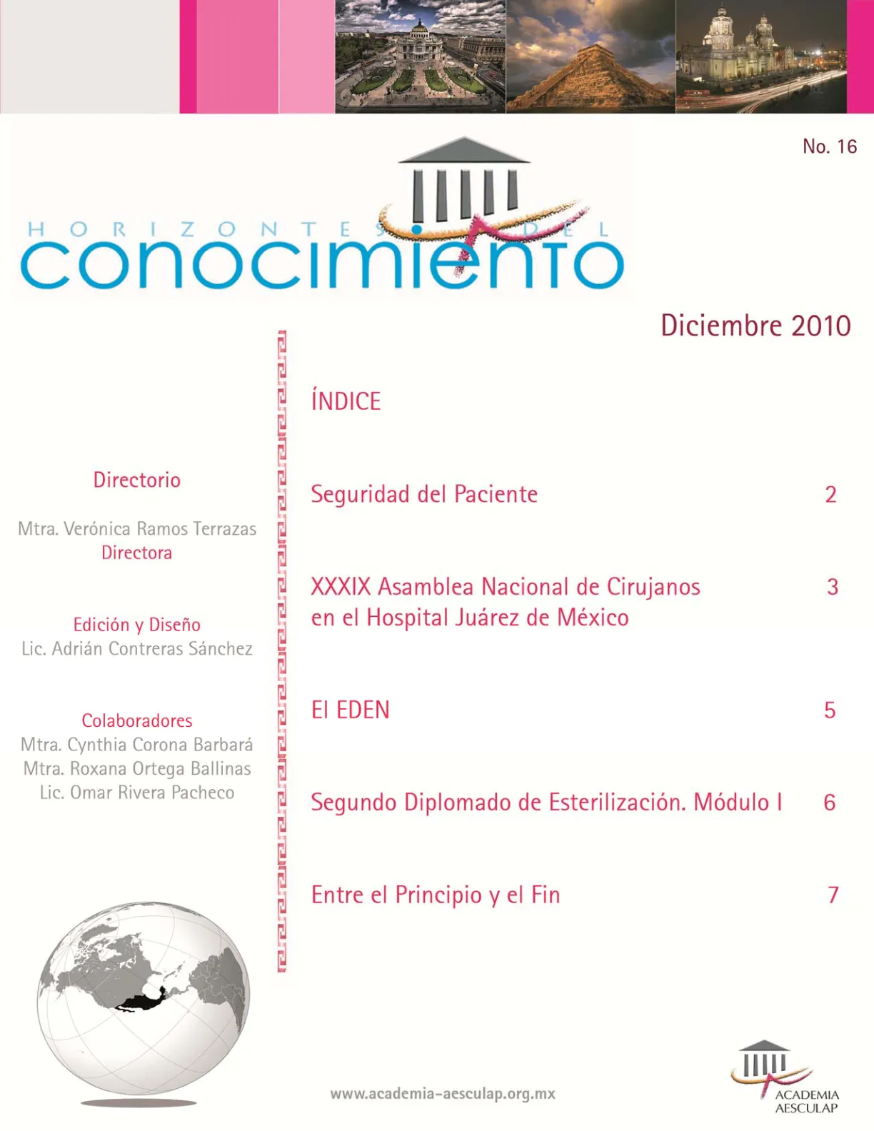 Portada Horizontes del Conocimiento No. 16 | Diciembre 2010