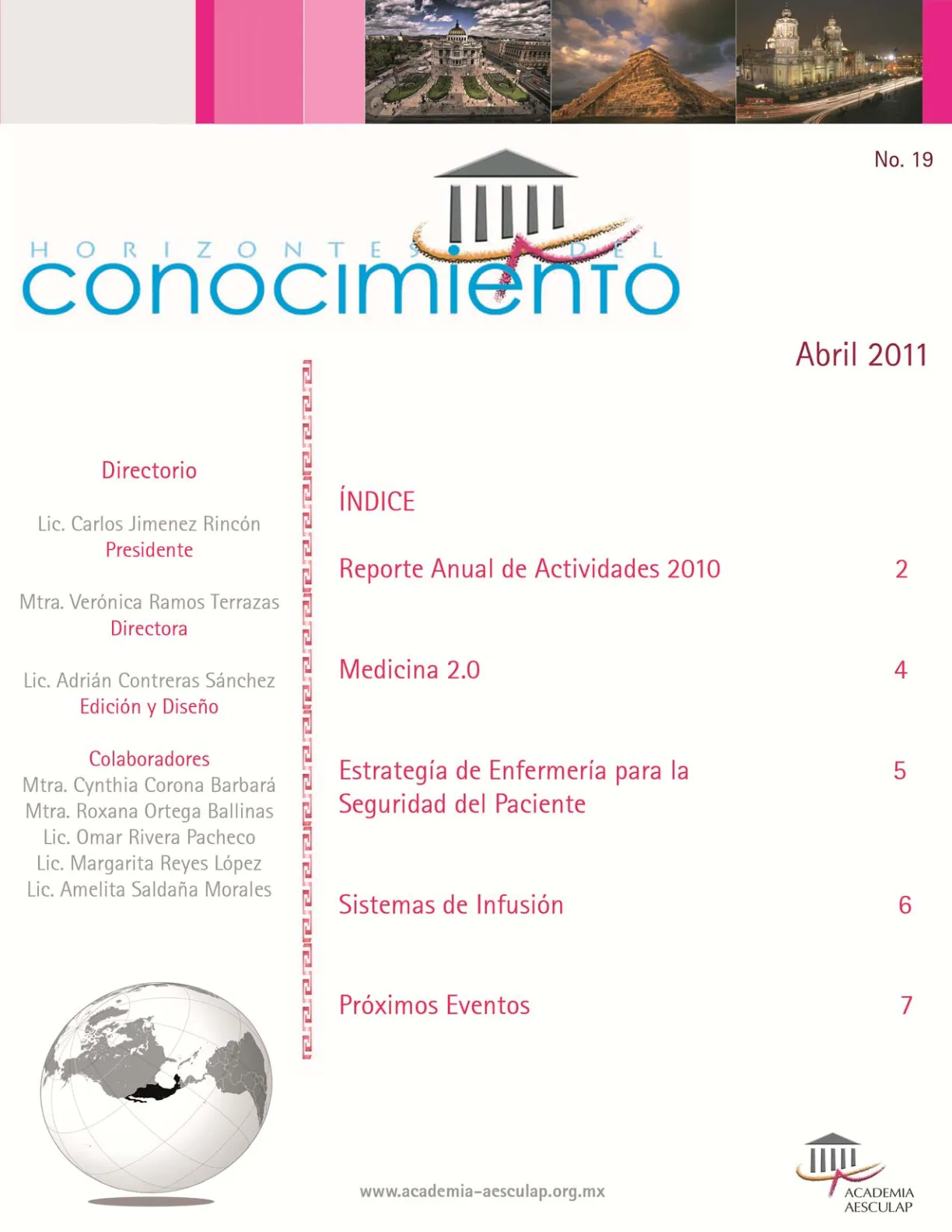 Portada Horizontes del Conocimiento No. 19 | Abril 2011