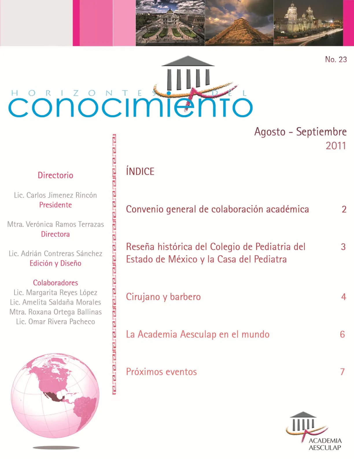 Portada Horizontes del Conocimiento No. 23 | Agosto 2011