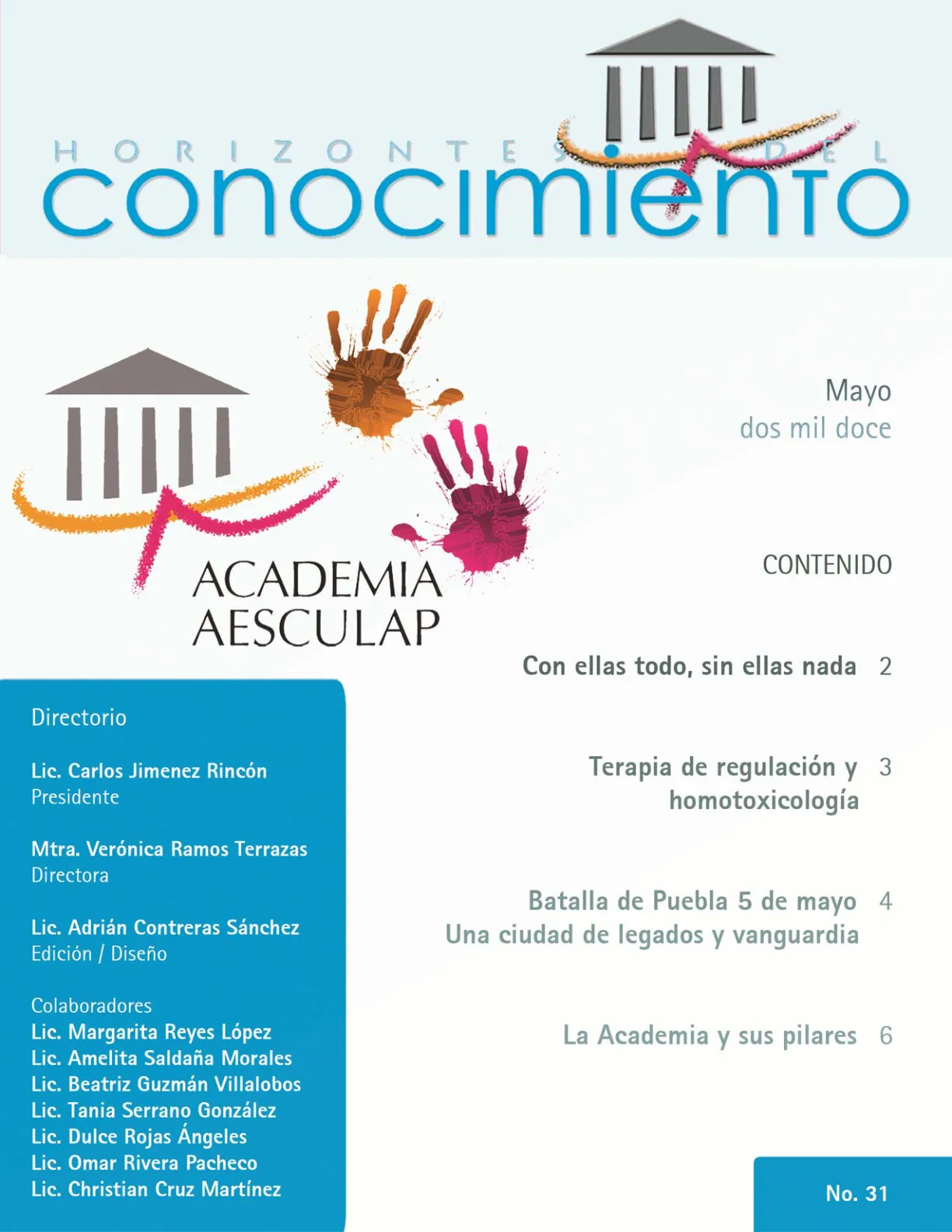 Portada Horizontes del Conocimiento No. 31 | Mayo 2012