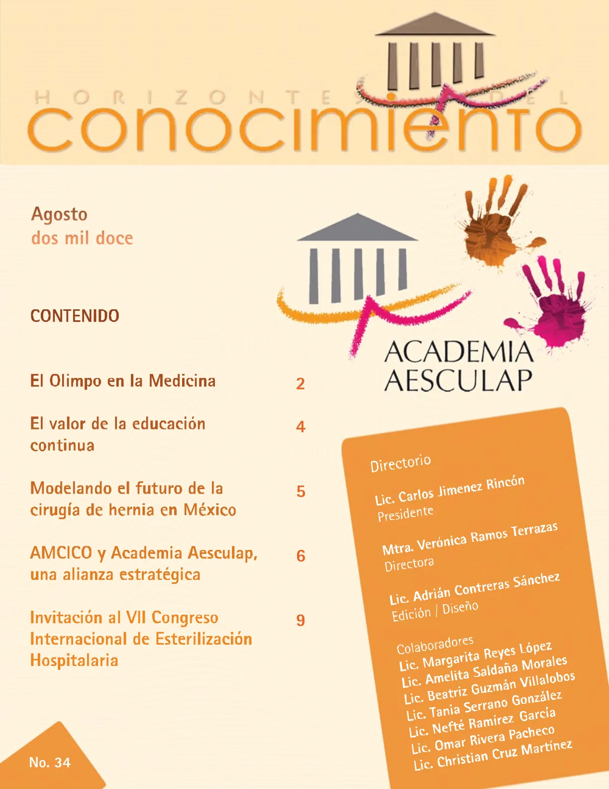 Portada Horizontes del Conocimiento No. 34 | Agosto 2012