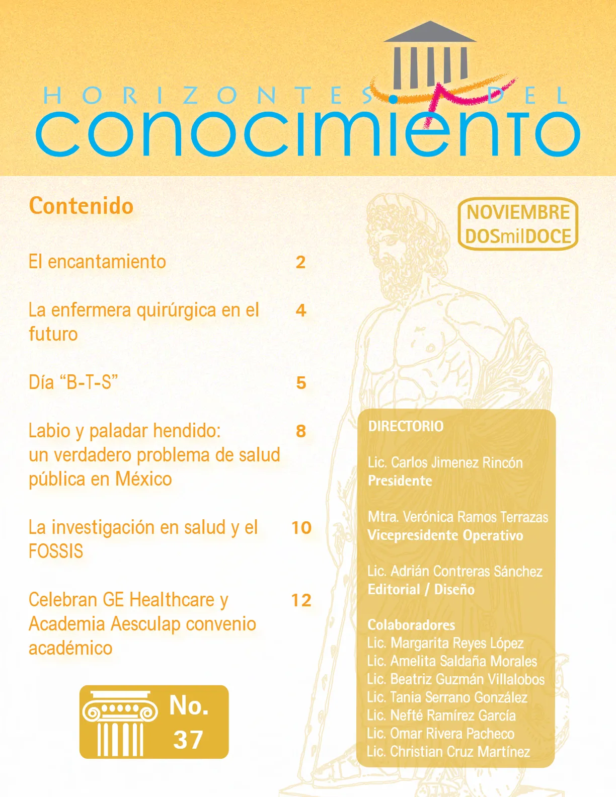 Portada Horizontes del Conocimiento No. 37 | Noviembre 2012