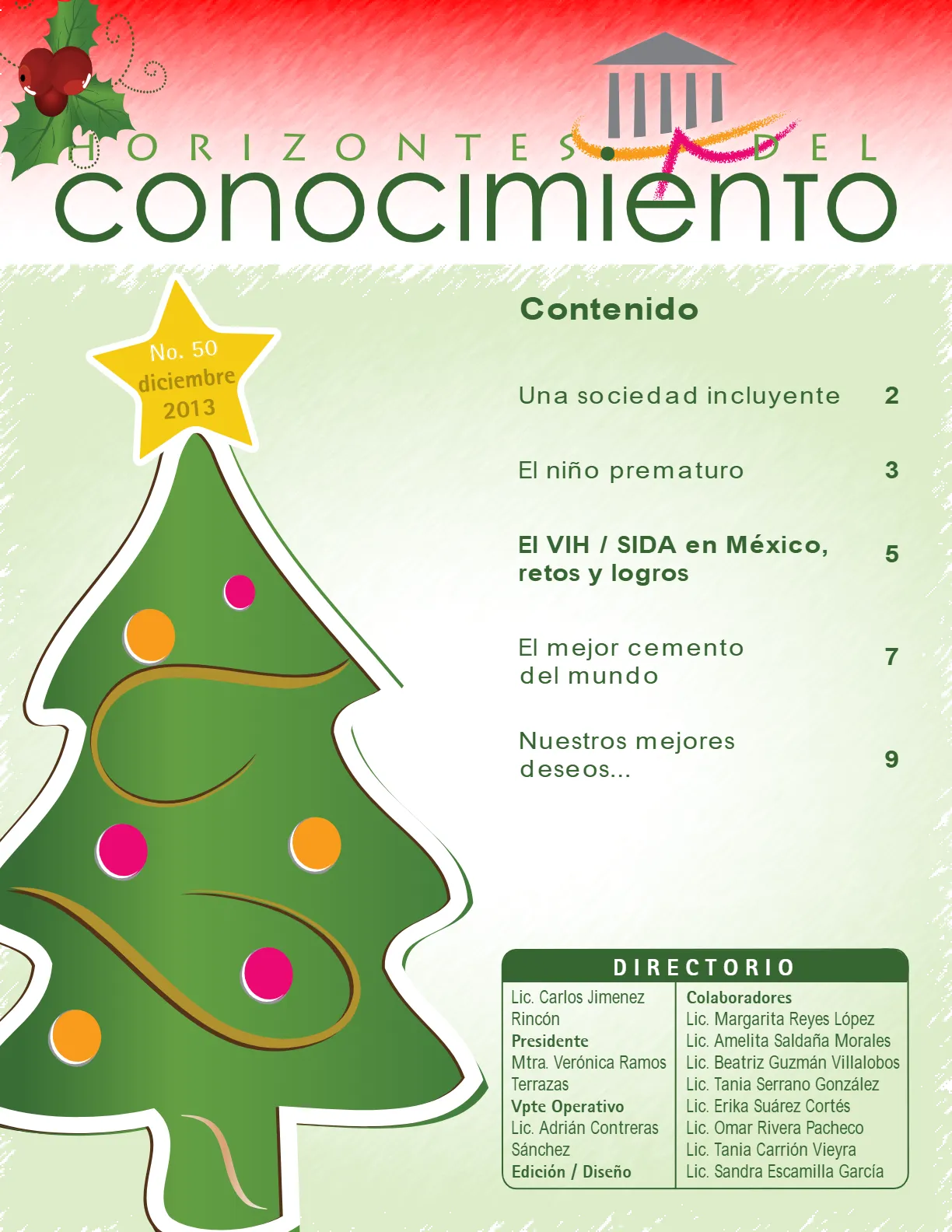 Portada Horizontes del Conocimiento No. 50 | Diciembre 2013