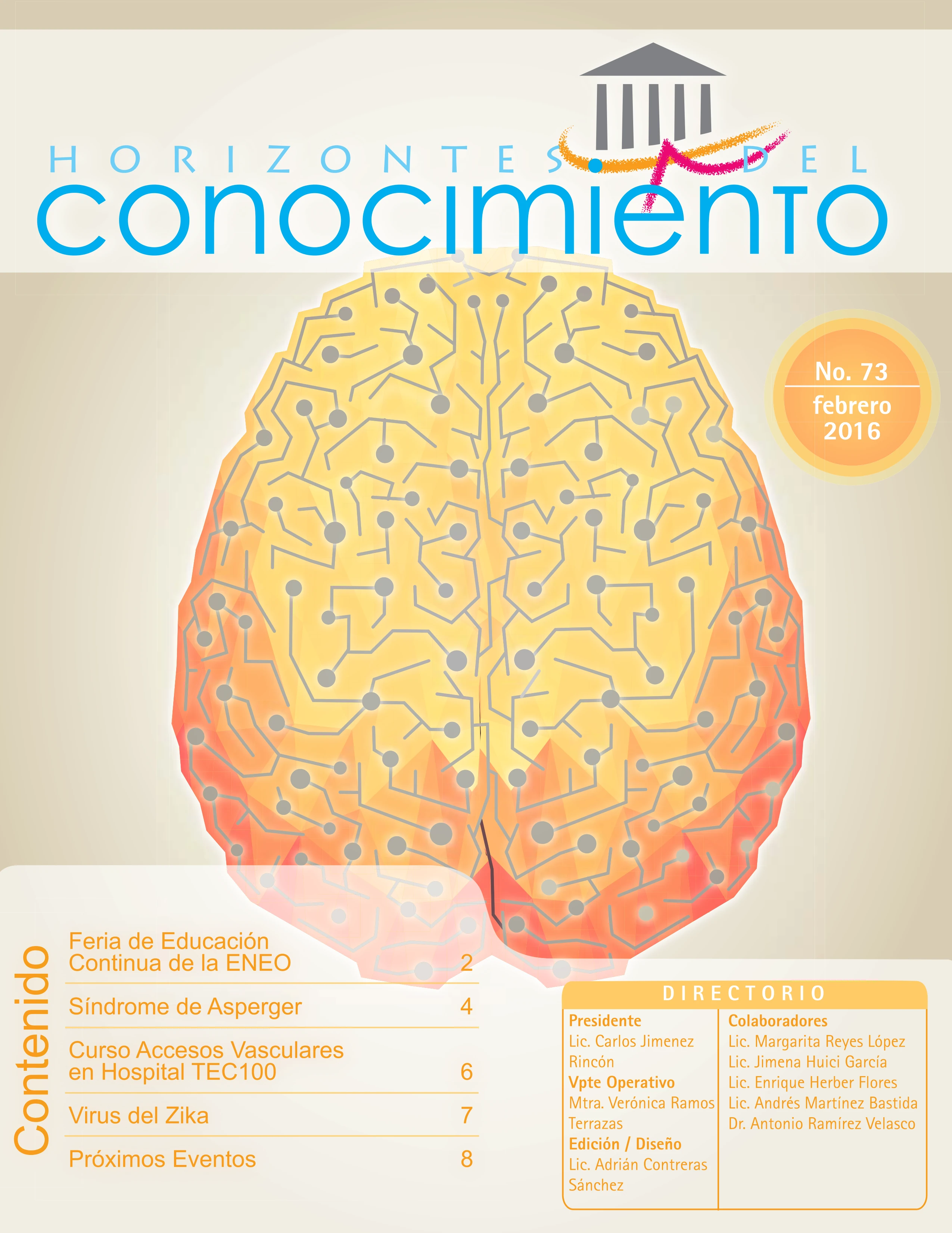 Portada Horizontes del Conocimiento No. 73 | Febrero 2016