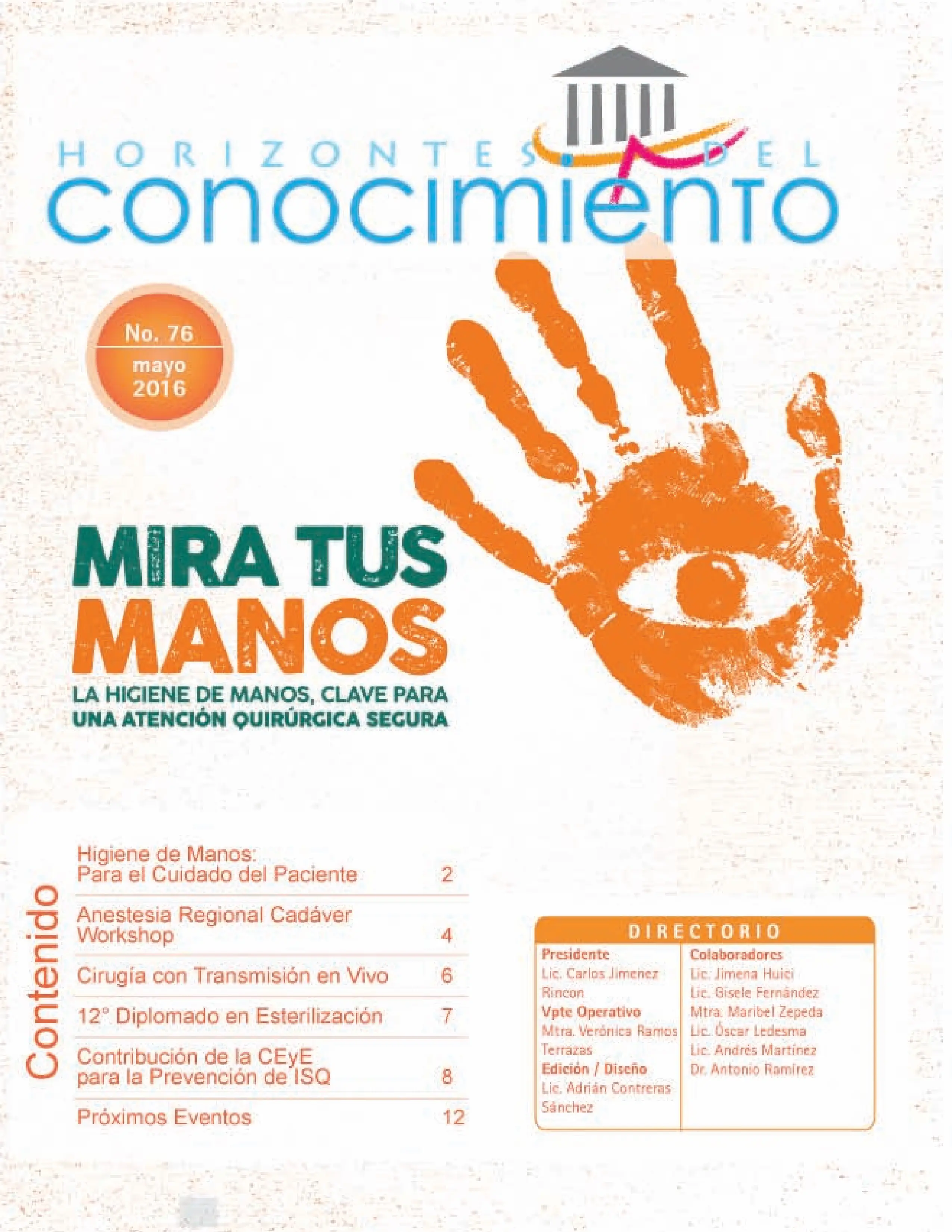 Portada Horizontes del Conocimiento No. 76 | Mayo 2016