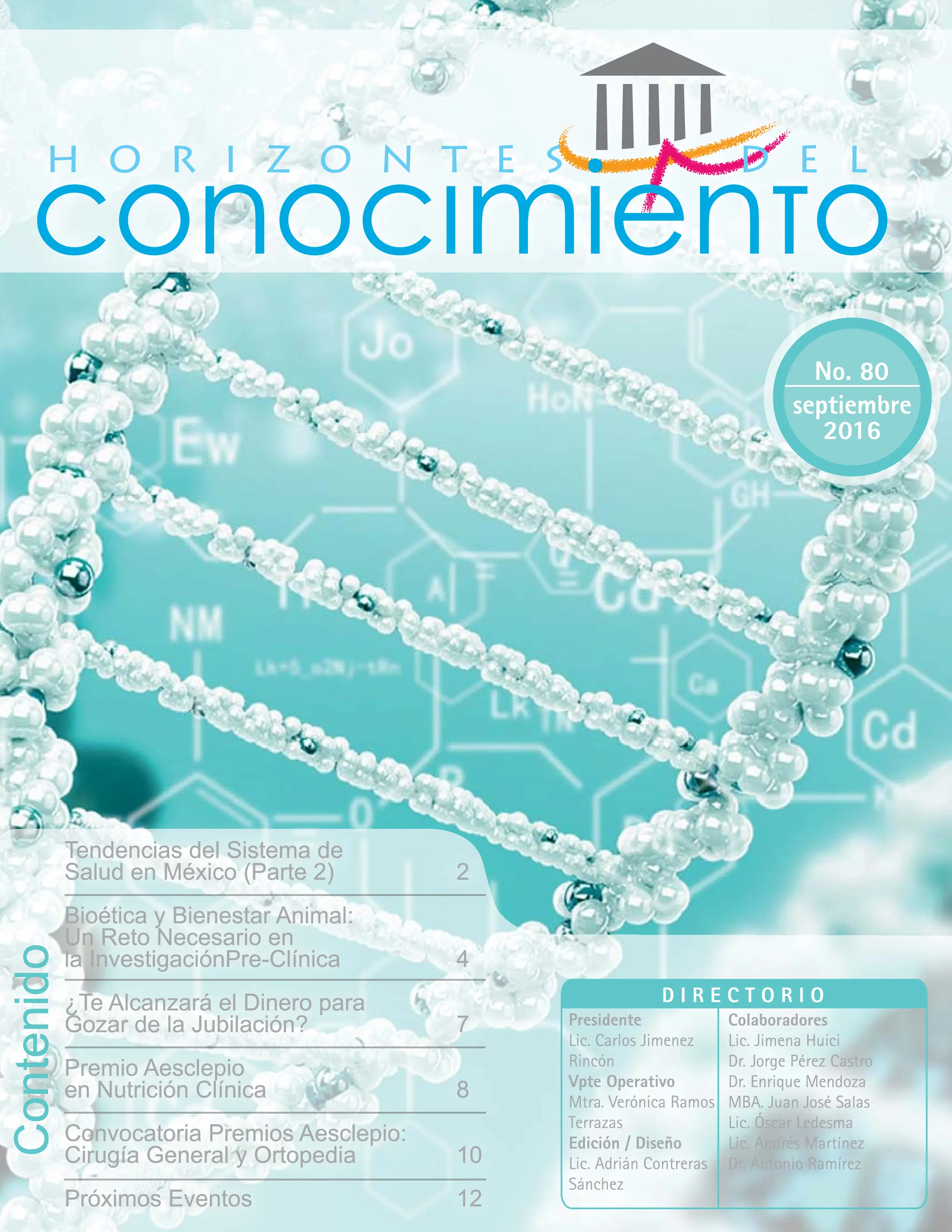 Portada Horizontes del Conocimiento No. 80 | Septiembre 2016