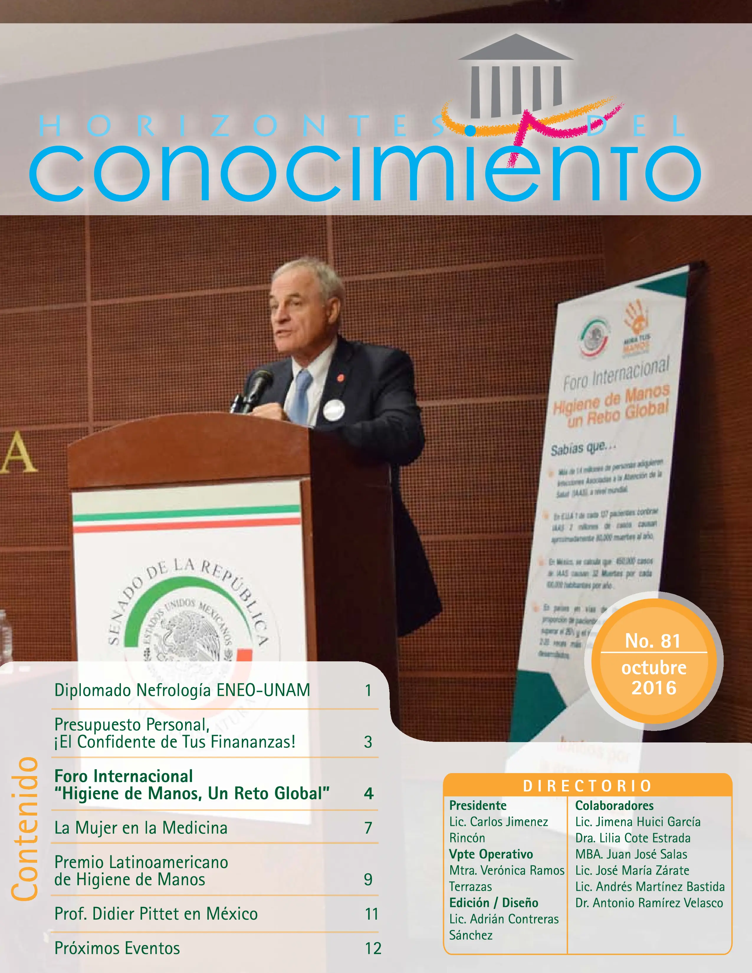 Portada Horizontes del Conocimiento No. 81 | Octubre 2016